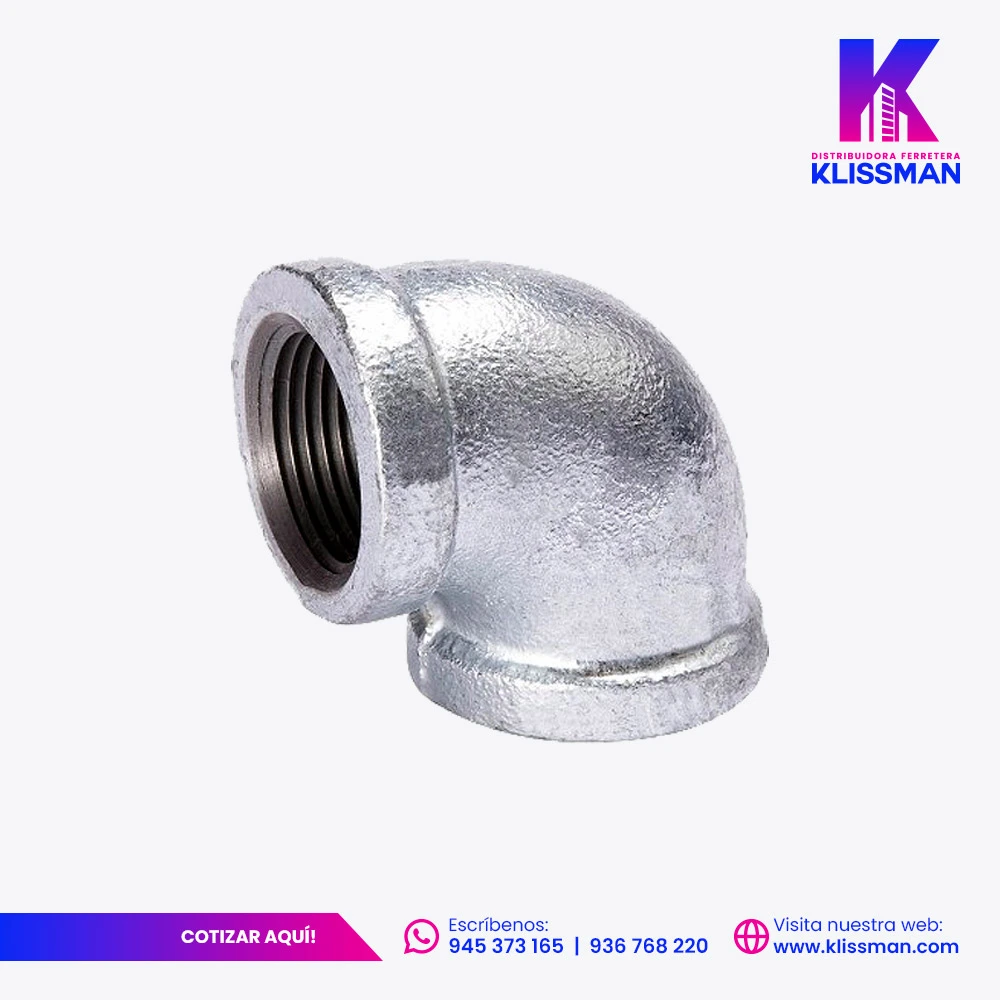 Codo 90° galvanizado