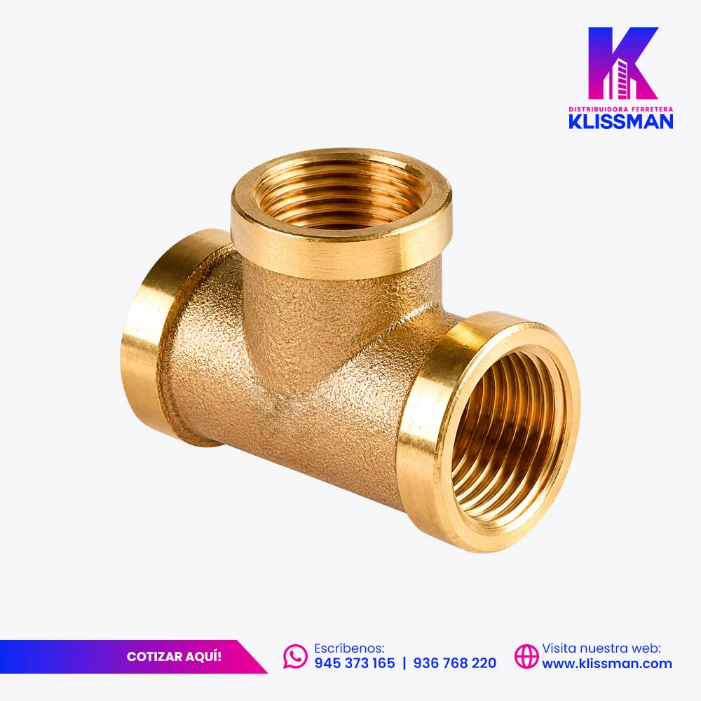 Tee de bronce liviano 1/2"